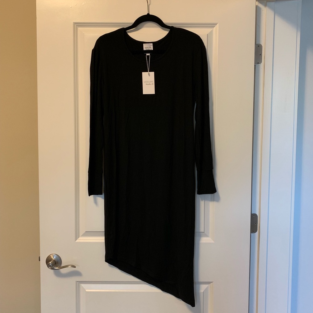 Black Cotton/Spandex Maternity Dress